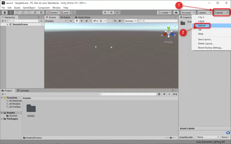 デフォルトレイアウト